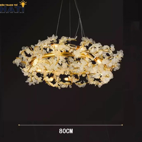 Đèn thả decor vòng nguyệt quế