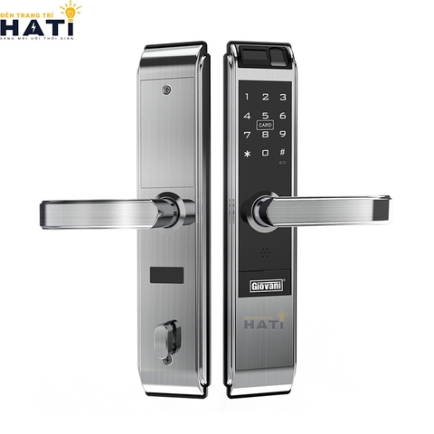 Khóa vân tay cửa gỗ Giovani GSL-C138F màu bạc