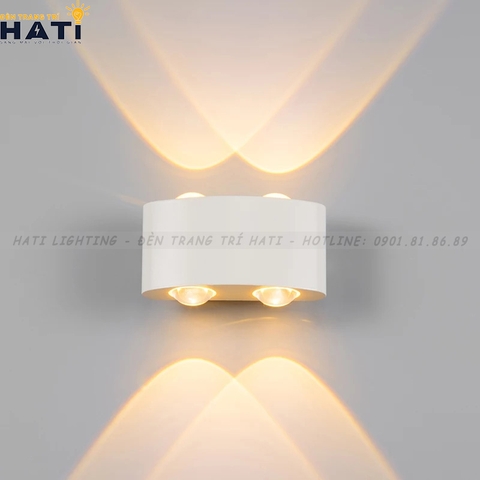 Đèn vách ngoài trời Nekita 4 bóng thân trắng