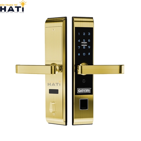 Khóa vân tay cửa gỗ Giovani GSL-118C87GG màu vàng