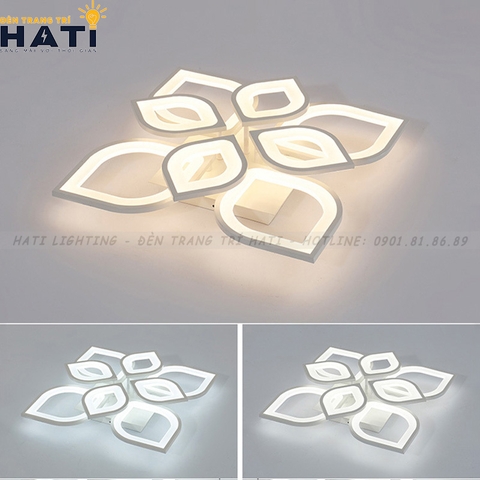 Đèn ốp trần led hoa sen 8 cánh