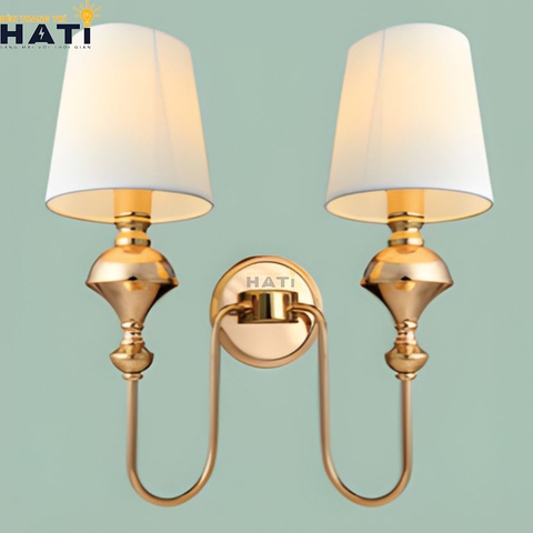 Đèn tường tân cổ điển Tenny màu vàng 2 bóng