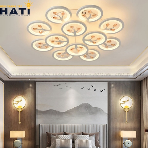 Đèn ốp trần led Kagami 12 cánh