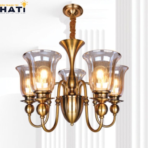 Đèn chùm tân cổ điển Tious 5 bóng