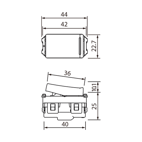 Công tắc D có đèn báo (2 tiếp điểm) - WEVH5033-7