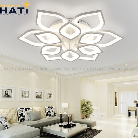 Đèn ốp trần led hoa sen 6+6 cánh