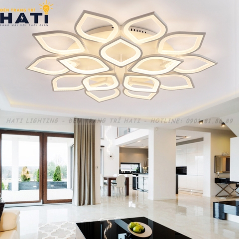 Đèn ốp trần led hoa sen 15 cánh