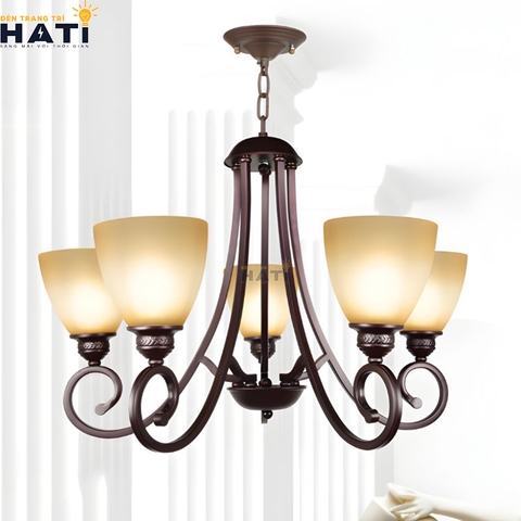 Đèn chùm tân cổ điển Cautis 5 bóng
