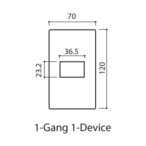 Mặt dùng cho 1 thiết bị