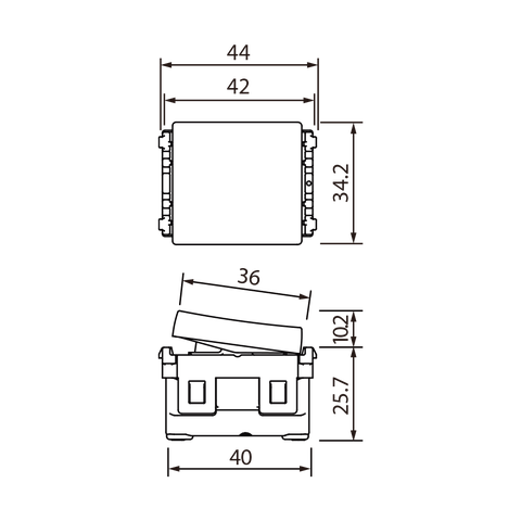Công tắc C, 2 chiều loại trung - WEVH5522 / WEVH5522‑7