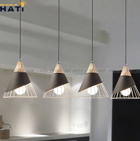 Đèn thả decor hình nón chụp