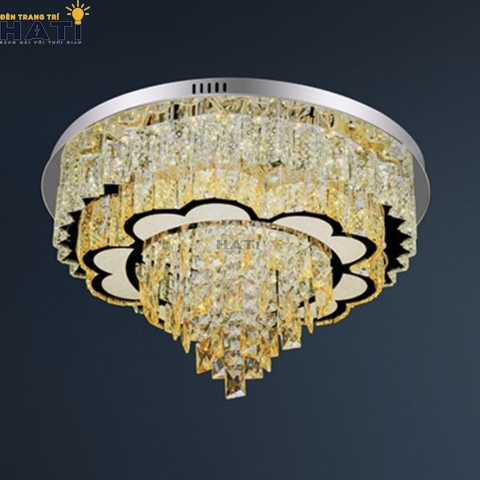 Đèn ốp trần pha lê tròn Nika