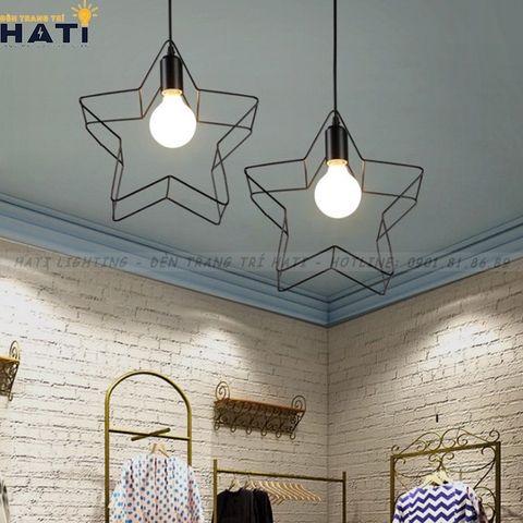 Đèn thả decor hình ngôi sao 