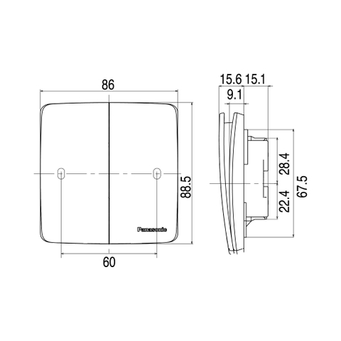 Công tắc B, 1 chiều, 2 thiết bị