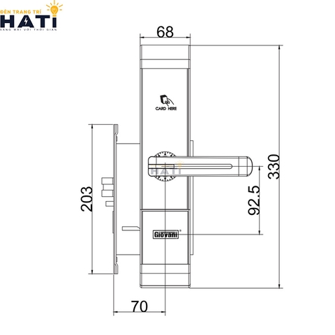 Khóa thông minh khách sạn Giovani GSL-89C87