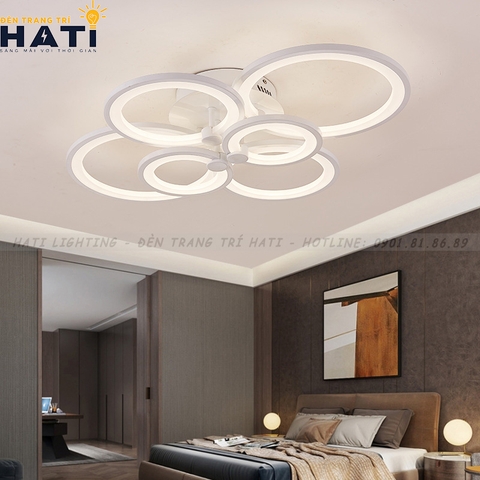 Đèn ốp trần led 6 vòng tròn