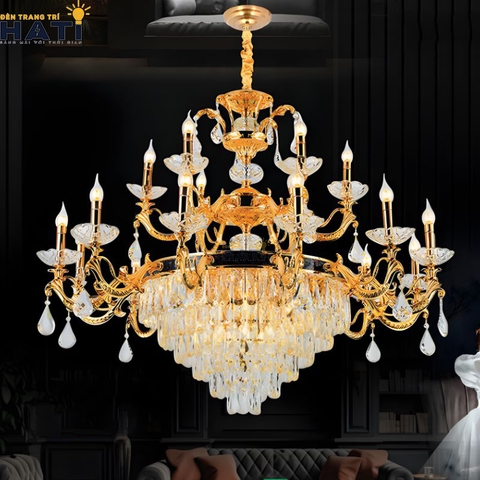 Đèn chùm cổ điển Lligent 10+5 bóng