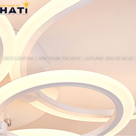 Đèn ốp trần led 6 vòng tròn viền ngoài