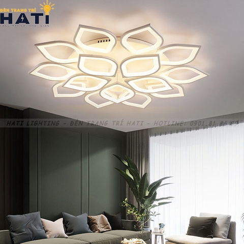 Đèn ốp trần led hoa sen 15 cánh