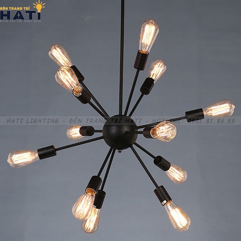 Đèn thả decor quả cầu gai