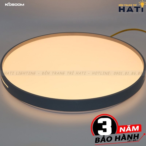 Đèn ốp trần led tròn hổ phách nâu