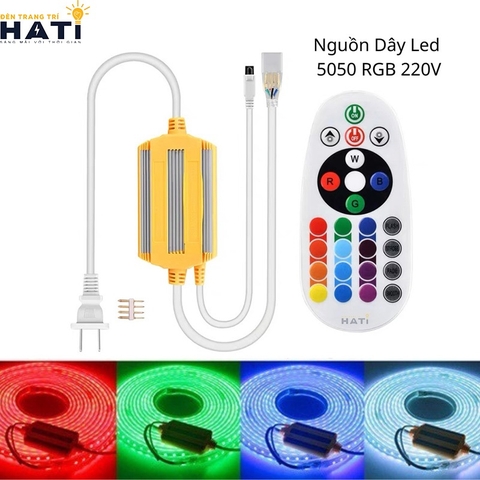 Nguồn dây led 5050 đổi màu RGB có điều kiển