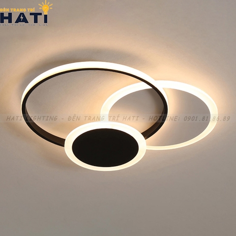 Đèn ốp trần led Kama viền đen
