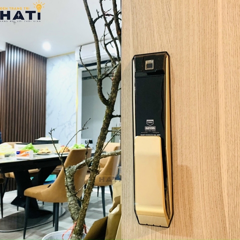 Khóa vân tay cửa gỗ Giovani GSL-K888BG màu đen vàng