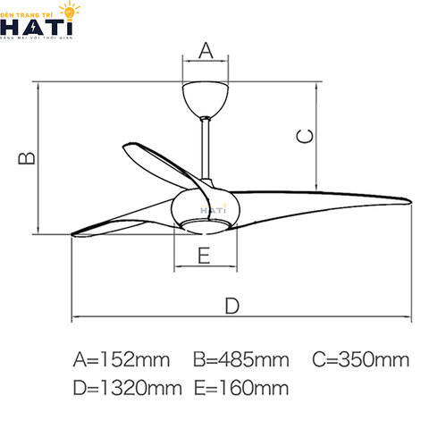 Quạt trần cánh nhựa Alanza