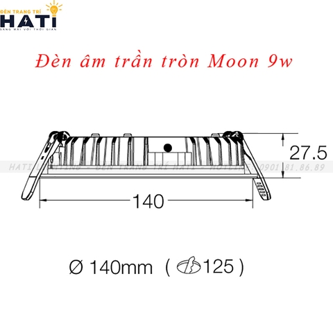 Đèn âm trần tròn Moon