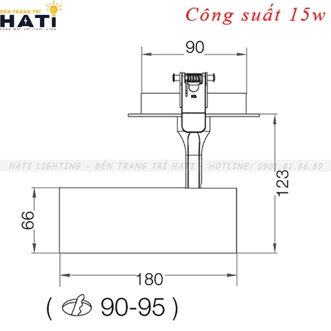 Đèn rọi âm trần Pluto 7w/15w