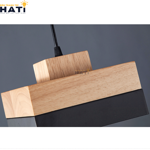 Đèn thả decor Merico vuông gỗ