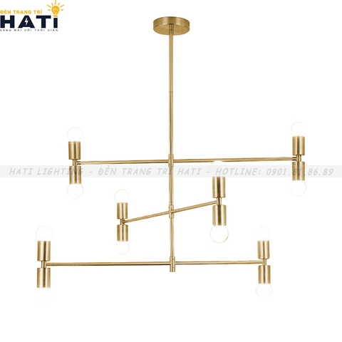 Đèn thả decor Irina khung vàng