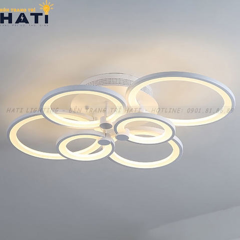 Đèn ốp trần led 6 vòng tròn