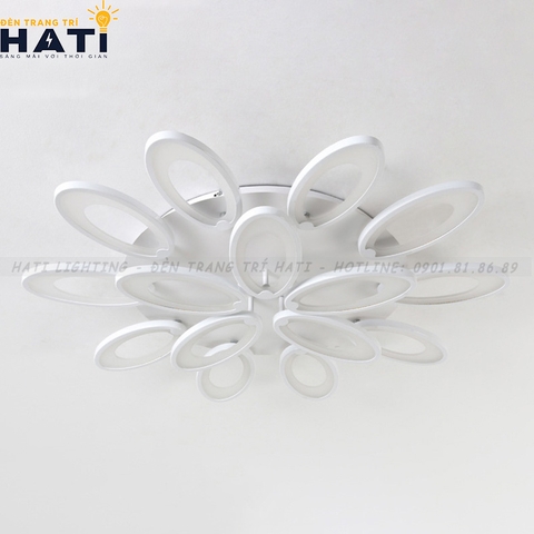 Đèn ốp trần led tai thỏ 15 cánh