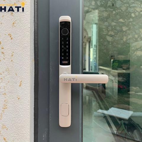 Khóa vân tay cửa nhôm kính  Giovani GSL-K511S màu bạc