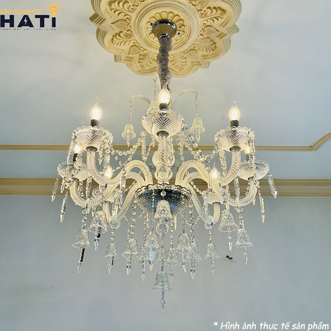 Đèn chùm thủy tinh Danis 8 bóng
