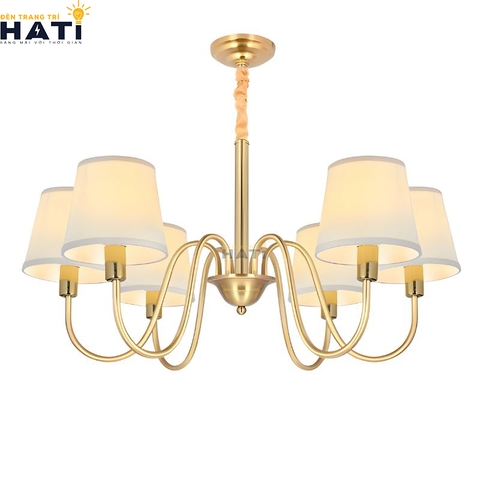 Đèn chùm đồng nguyên chất  Liable 6 bóng
