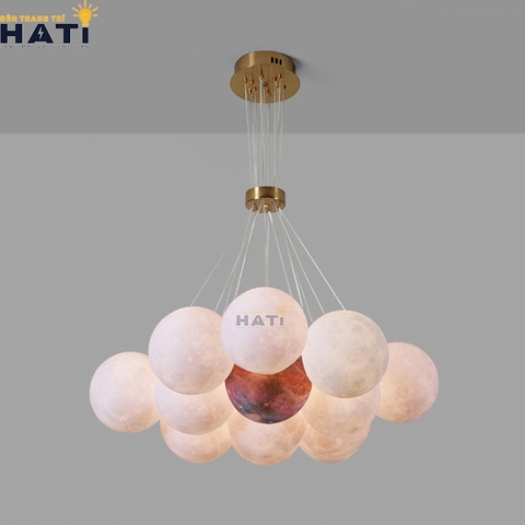 Đèn thả chùm mặt trăng 13 bóng