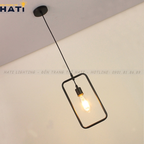 Đèn thả decor hình chữ nhật
