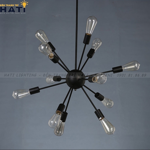 Đèn thả decor quả cầu gai