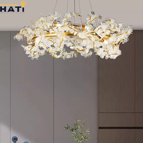 Đèn thả decor vòng nguyệt quế