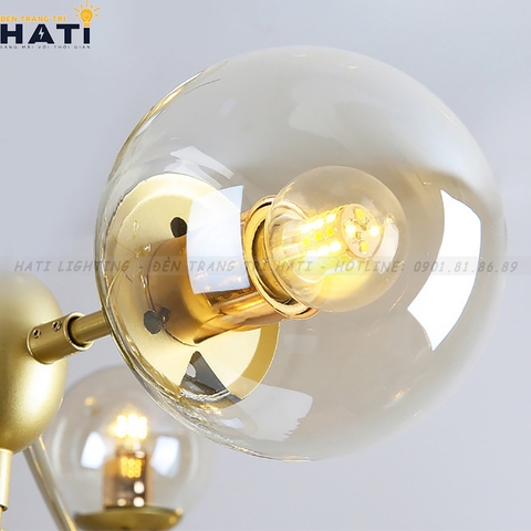 Đèn thả decor Mono thân vàng