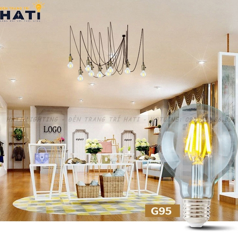 Bóng đèn thuỷ tinh G95 4w ánh sáng vàng