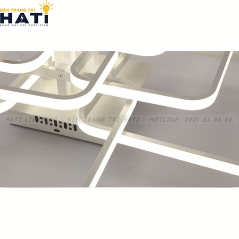 Đèn ốp trần led 8 ô vuông viền ngoài