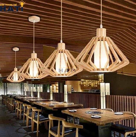 Đèn thả decor gỗ Mykayo