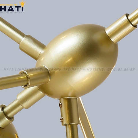 Đèn thả decor Mono thân vàng