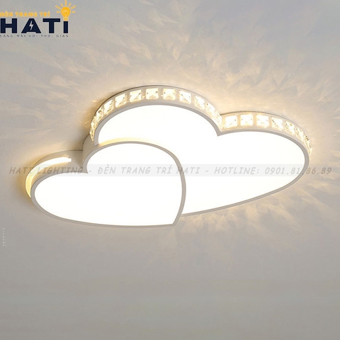 Đèn ốp trần led trái tim đôi