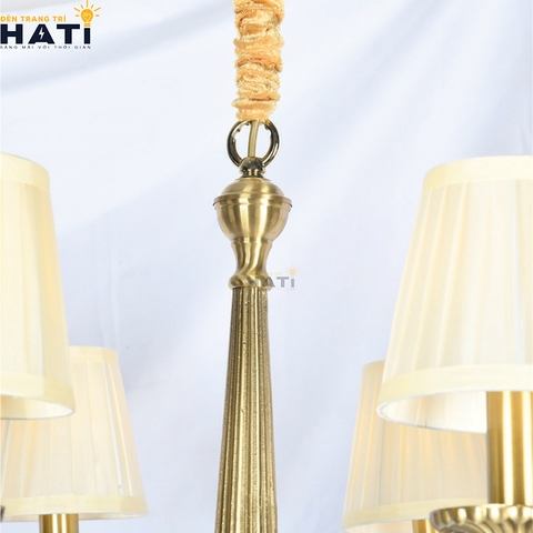 Đèn chùm đồng nguyên chất Cipline 6 bóng