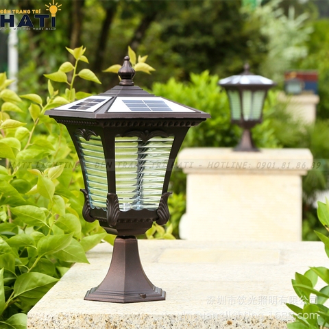 Đèn trụ cổng cao năng lượng mặt trời Aku